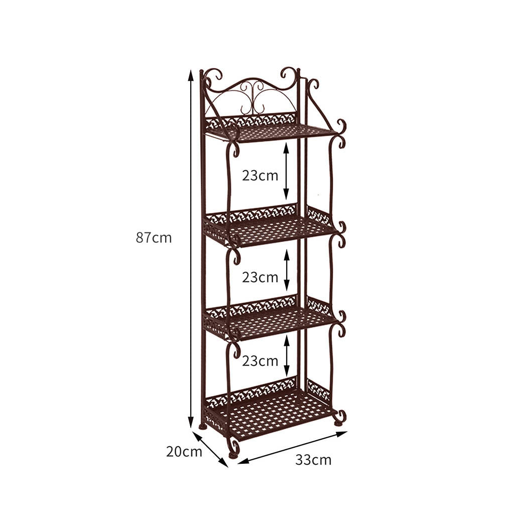 Levede Plant Stand 4 Tiers Outdoor Indoor Bronze-1942353747346853890