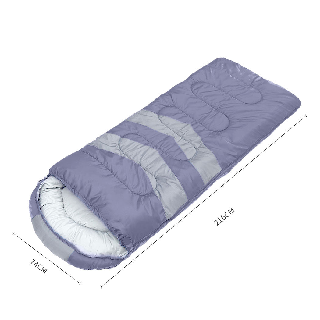 Mountview Single Sleeping Bag Bags Outdoor Grey-1942352890798673922