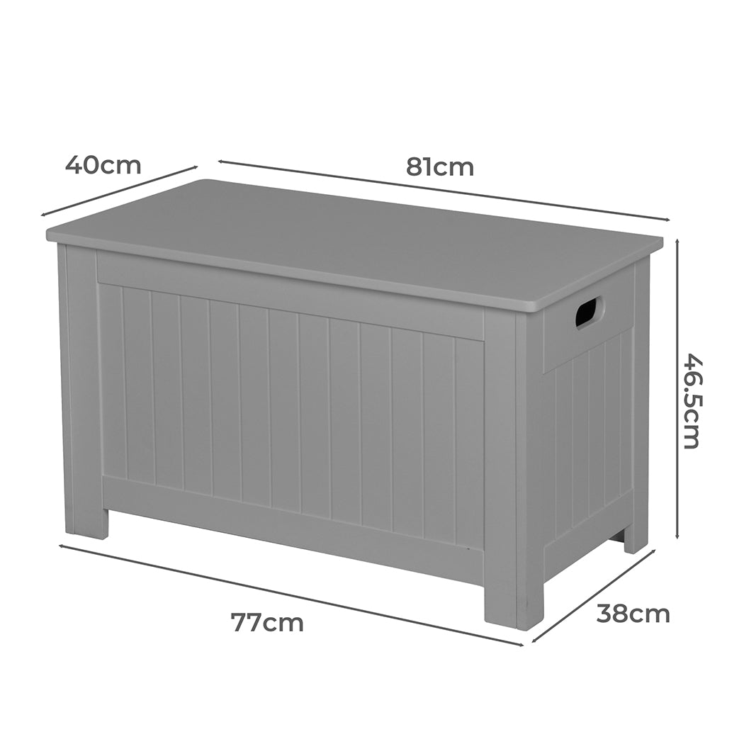Levede Kids Toy Box Storage Chest Cabinet Grey-1910112555947397122