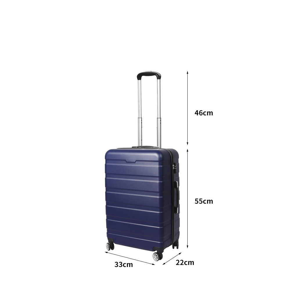 Slimbridge 20" Carry On Luggage Case Navy 20 inch-1942352936533364738