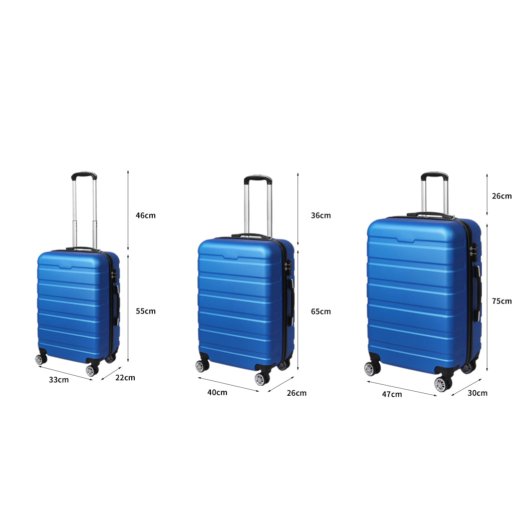 Slimbridge 3PC Luggage sets Suitcase Blue-1942352940677337090