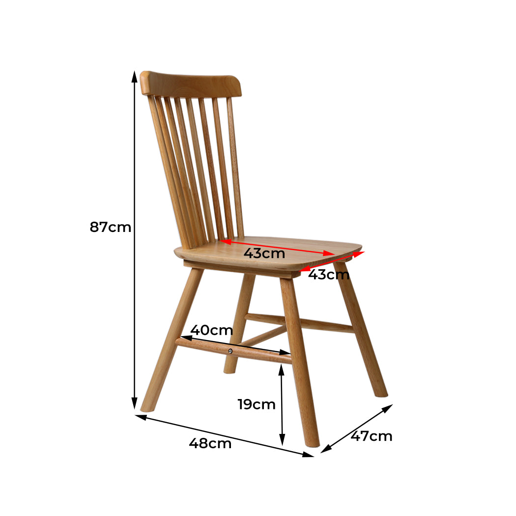 Levede 2x Dining Chairs Kitchen Windor Oak-1910113281884950530