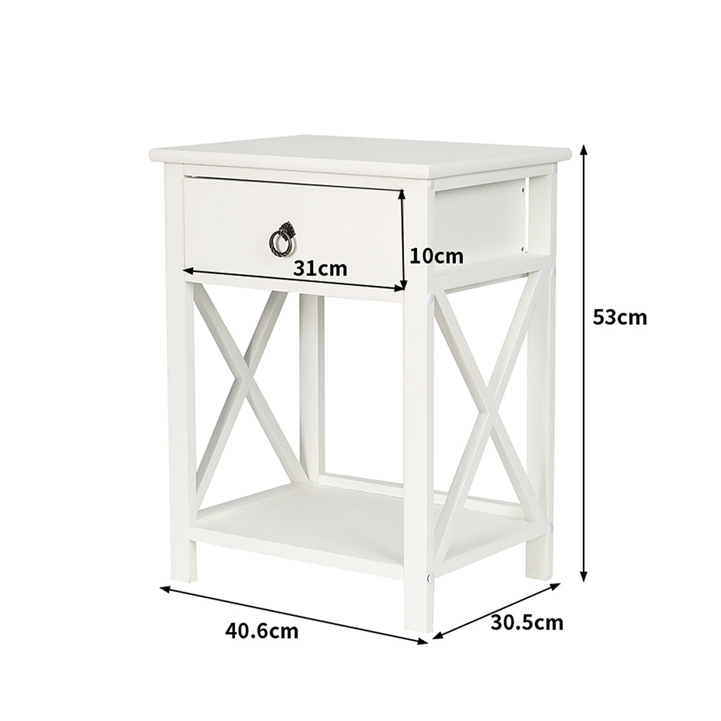 Levede 1x Bedside Tables Drawers Side-1910113031187206146