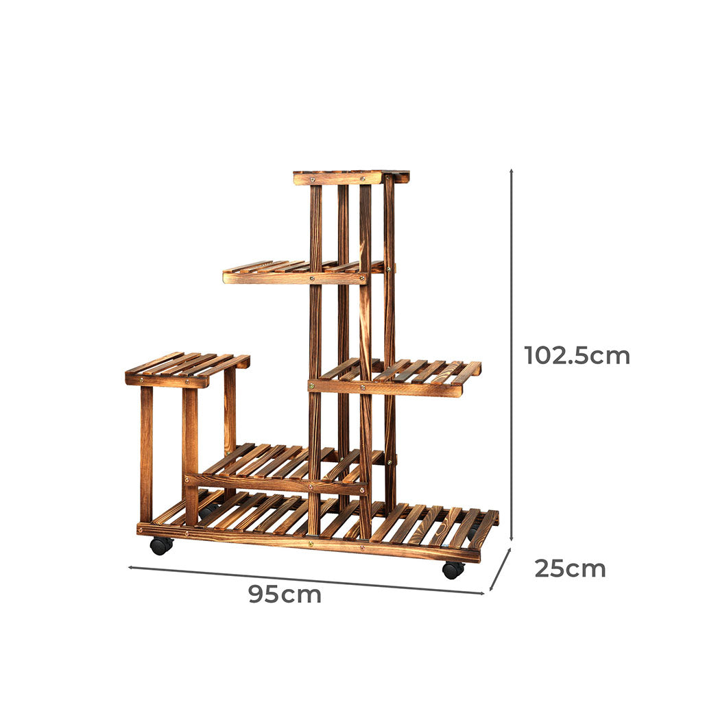 Levede 5-Tier Plant Stand Wood Wooden-1942353761452298242