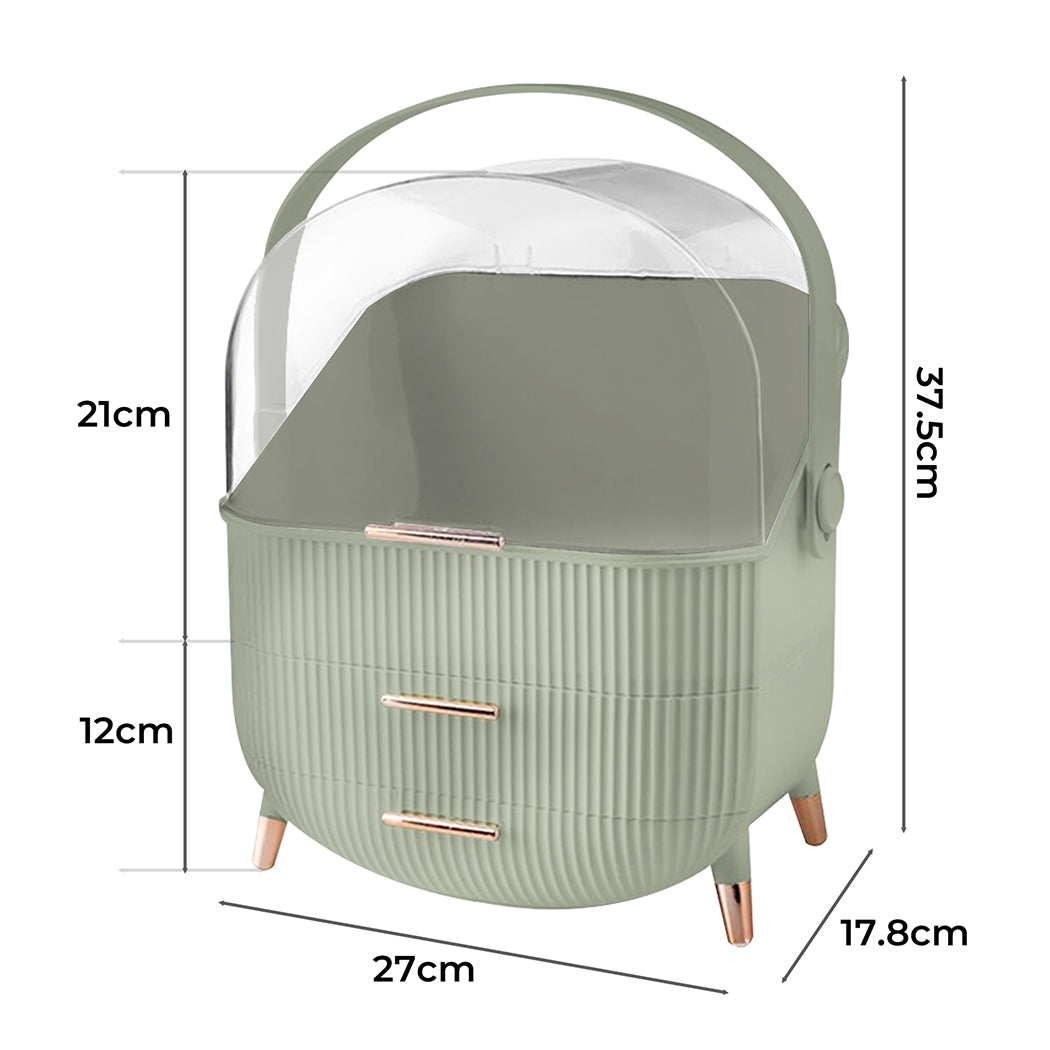 Makeup Storage Case Cosmetic Organiser Light Green-1942353092037185538