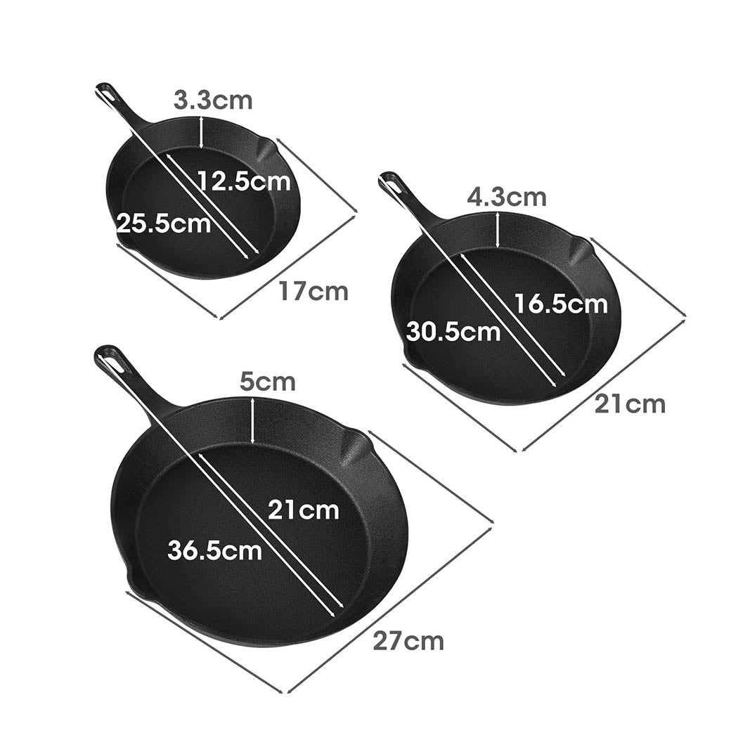 TOQUE Non Stick Frying Pan Set 3PCS-1942352918619492354