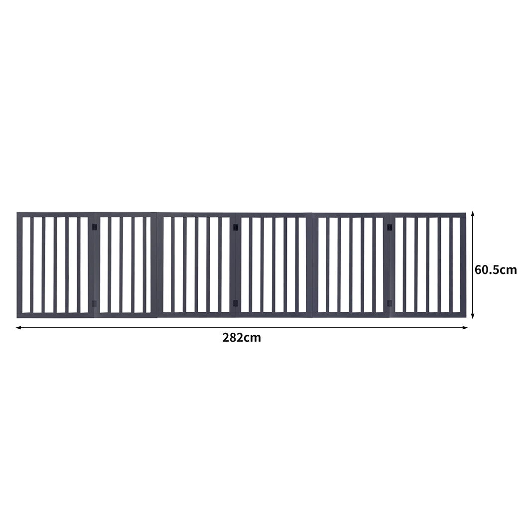PaWz Wooden Pet Gate Dog Fence Safety Grey 100 Pack-1942353081173938178
