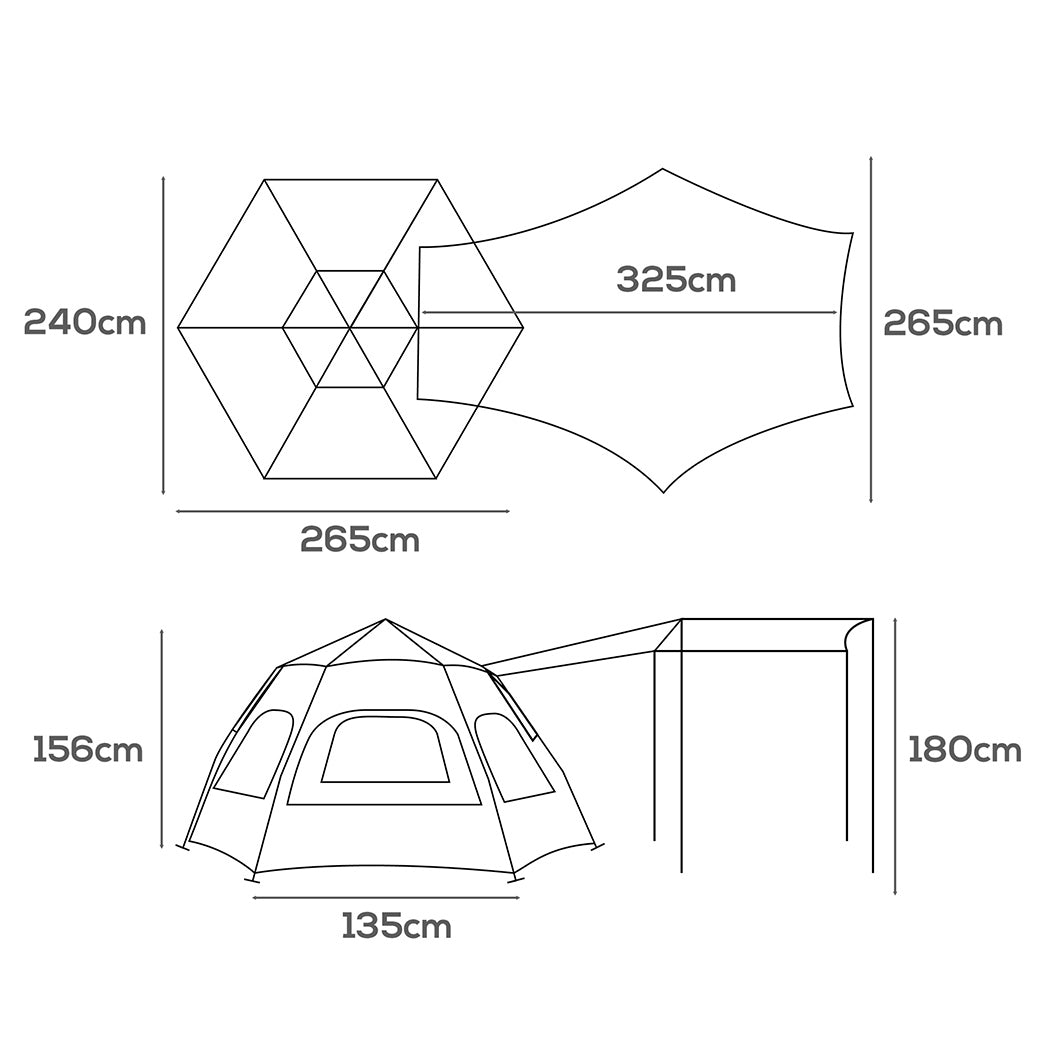 Mountview Instant Tent Pop up Camping-1942352887380316162