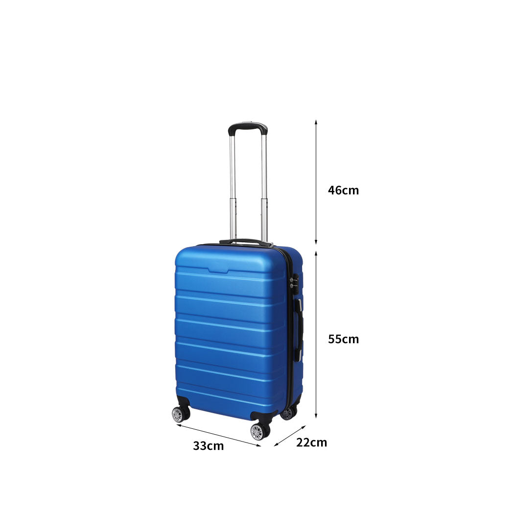 Slimbridge 20" Carry On Luggage Case Blue 20 inch-1942352935941967874