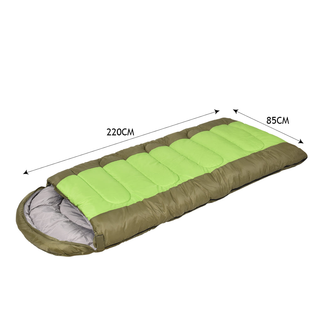 Mountview Sleeping Bag Outdoor Camping Green-1942352887959130114