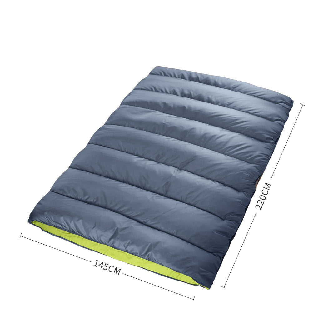 Mountview Double Sleeping Bag Bags Outdoor Grey-1942352887573254146