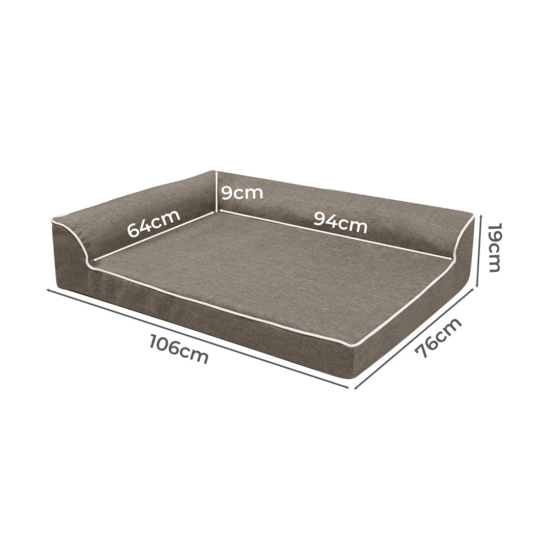 Pawz Orthopedic Dog Bed XL Coffee-1942353669001449474