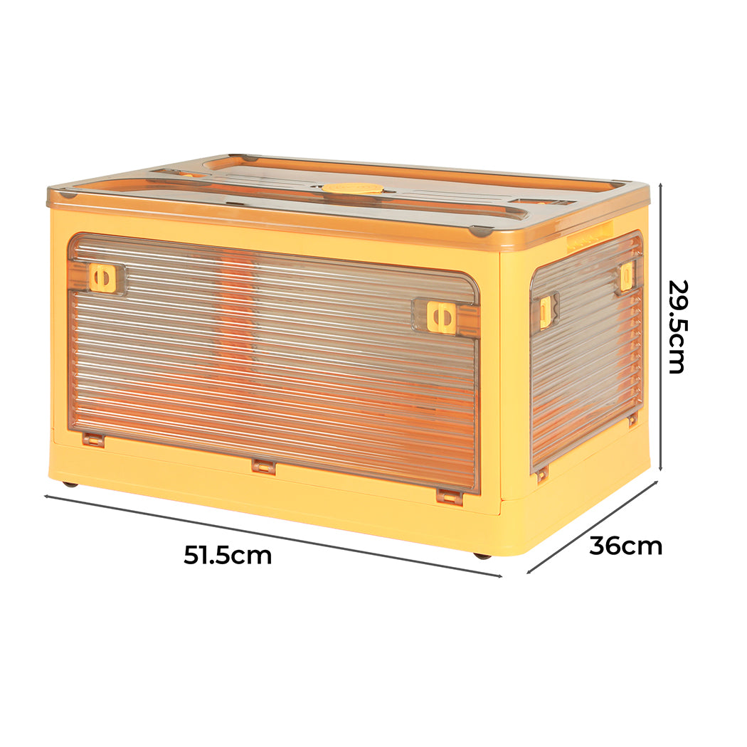 Storage Organiser Large Box Stackable M Orange Medium-1942352813094998018