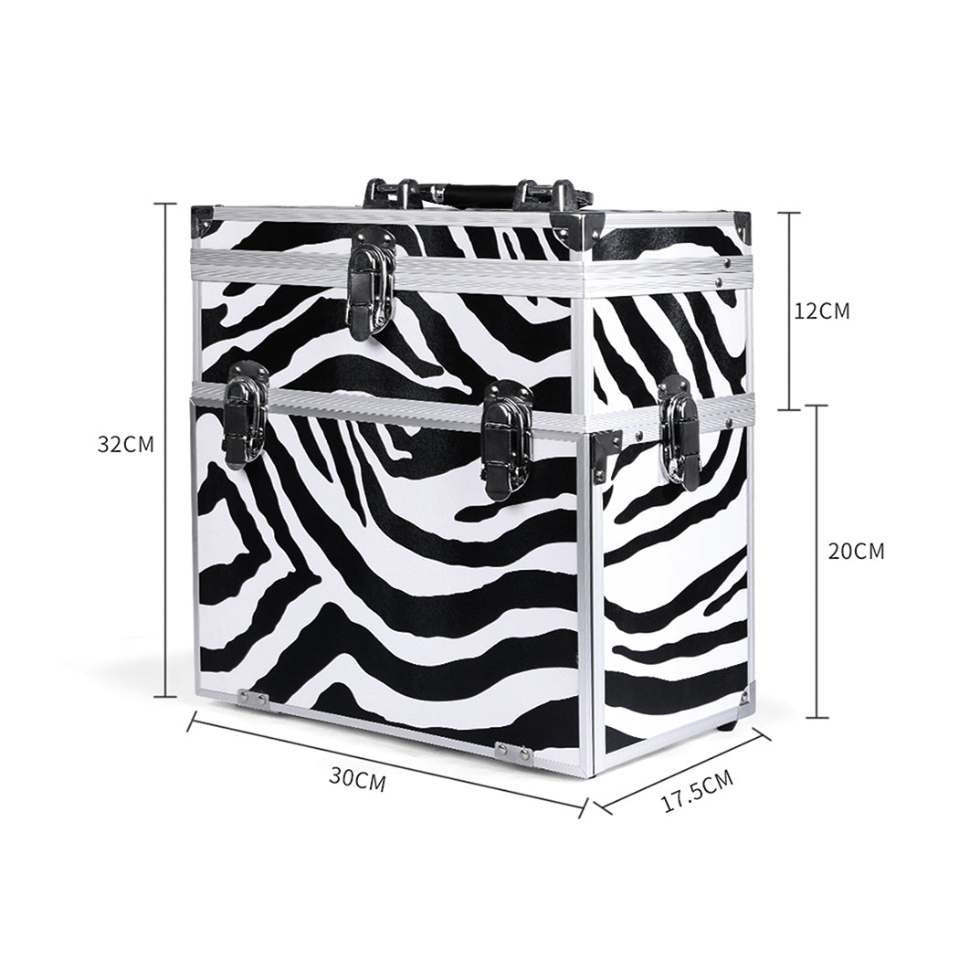Professional Makeup Cosmetic Case Organizer Zebra-1942353178905415682