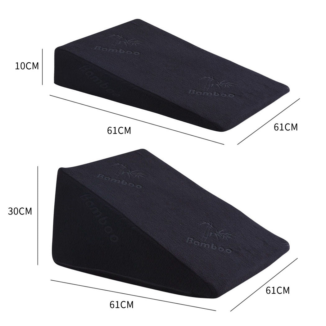 Cool Gel Memory Foam Bed Wedge Pillow With Cover-1942353652102598658