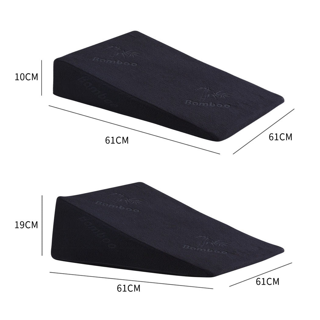 Cool Gel Memory Foam Bed Wedge Pillow With Cover-1942353651691556866