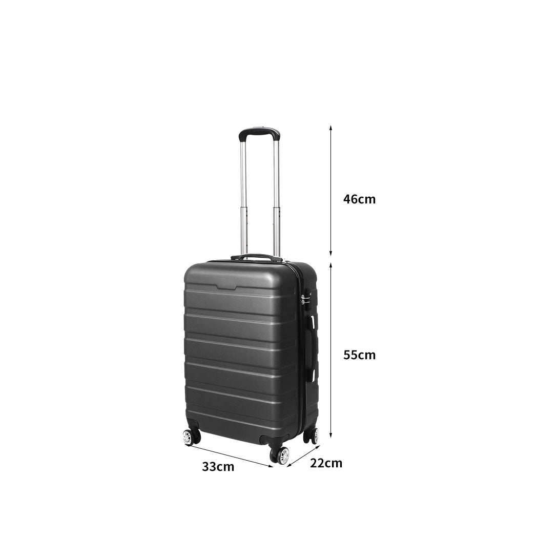 Slimbridge 20" Carry On Luggage Case Grey 20 inch-1942352936134905858