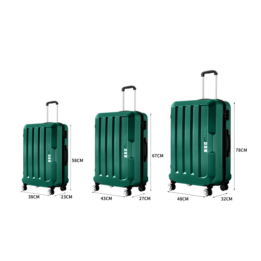 Slimbridge 20"24"28" 3PC Luggage Sets Green-1942352928165728258