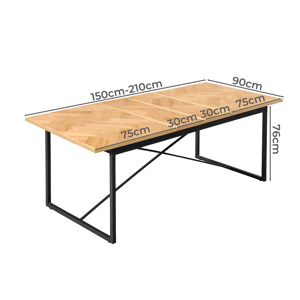 Levede Dining Table Extendable Rectangle Kitchen-1910112199381225474