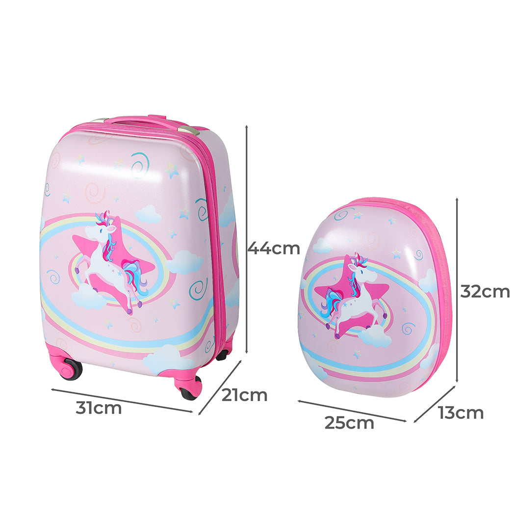 BoPeep 16''13'' 2PCS Kids Luggage Set Unicorn-1942353270513209346
