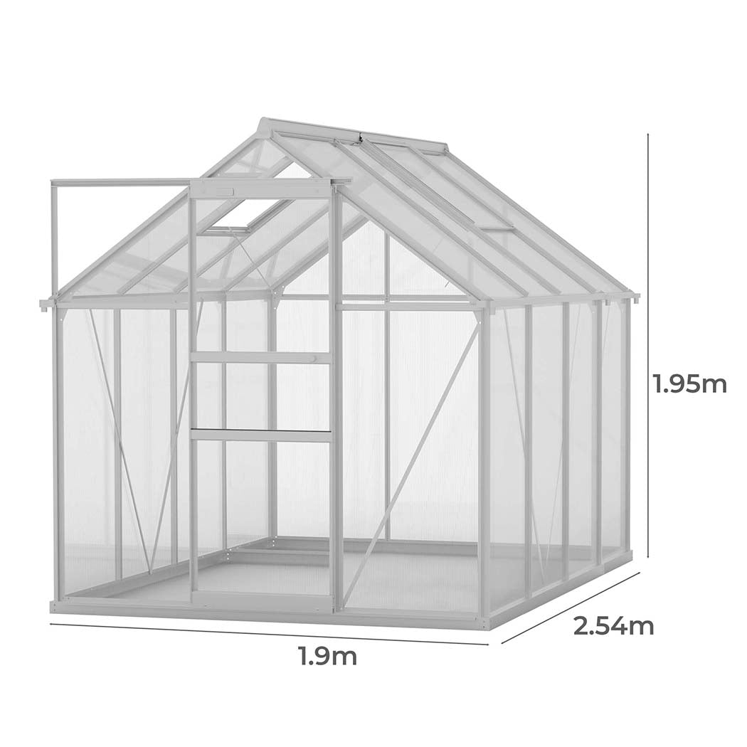 Lambu Greenhouse Aluminium Walk In Green-1942353762597343234