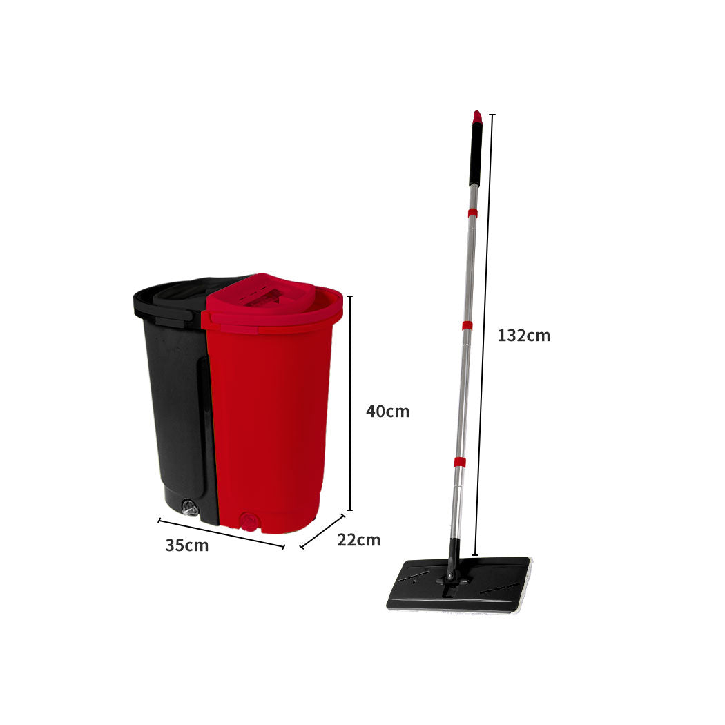 Cleanflo Flat Mop Bucket Cleaner Stainless Black-1942353180545388546