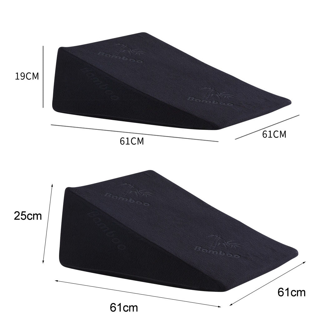 Cool Gel Memory Foam Bed Wedge Pillow-1942353652513640450