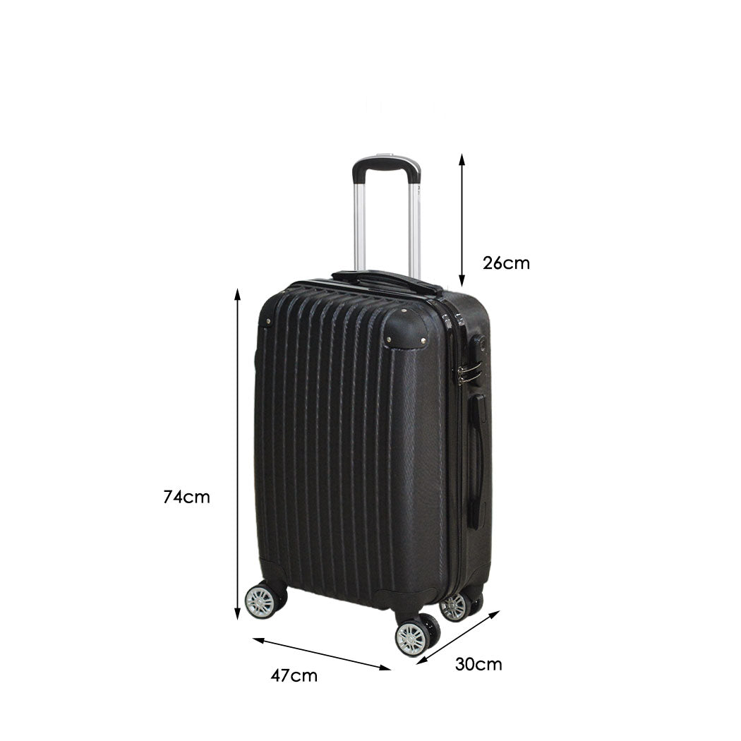 Slimbridge 28" Travel Luggage Suitcase Black-1942352866584956930