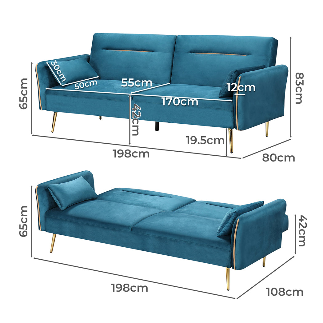 Levede 3-Seater Sofa Bed Convertible-1910112539996459010