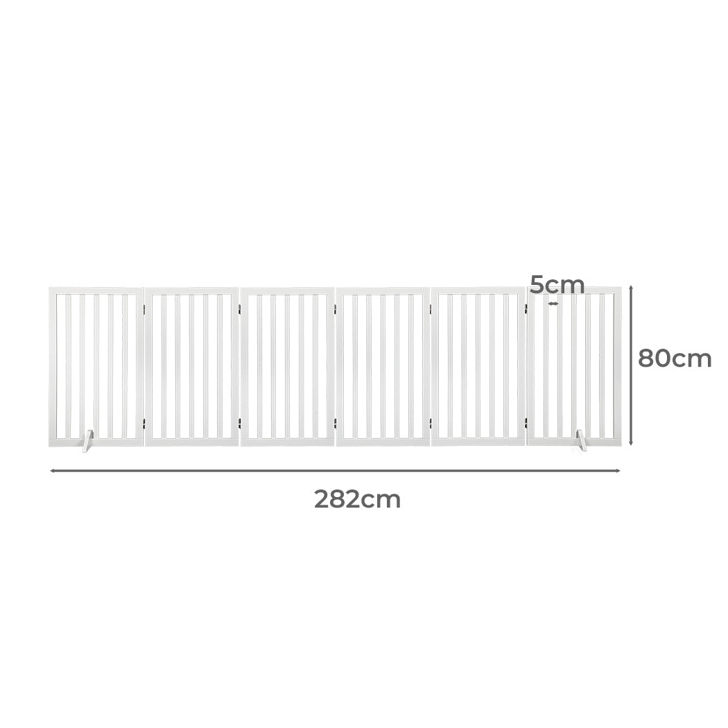 PaWz Wooden Pet Gate Dog Fence Safety White 10 Pack-1942353081522065410