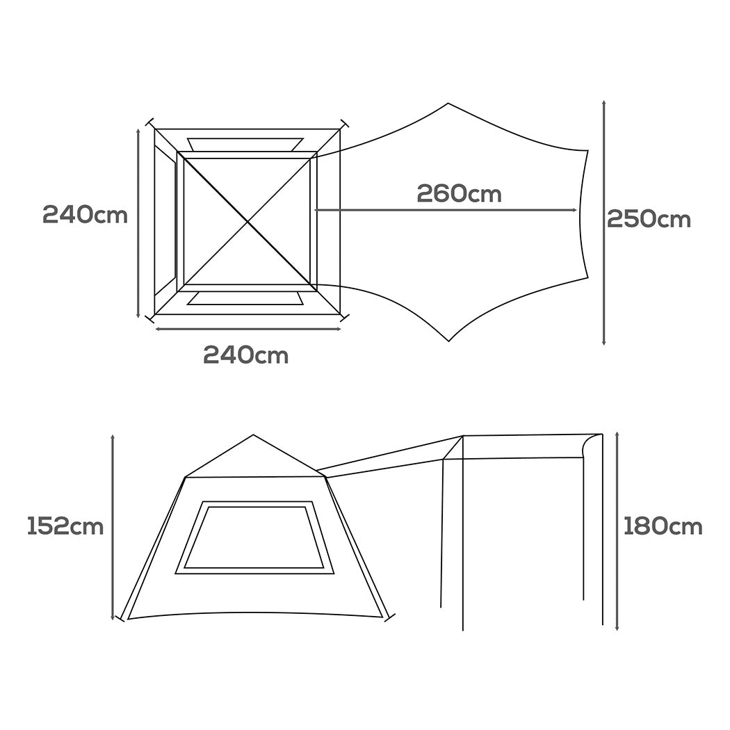 Mountview Instant Pop up Tent Automatic-1942352887166406658