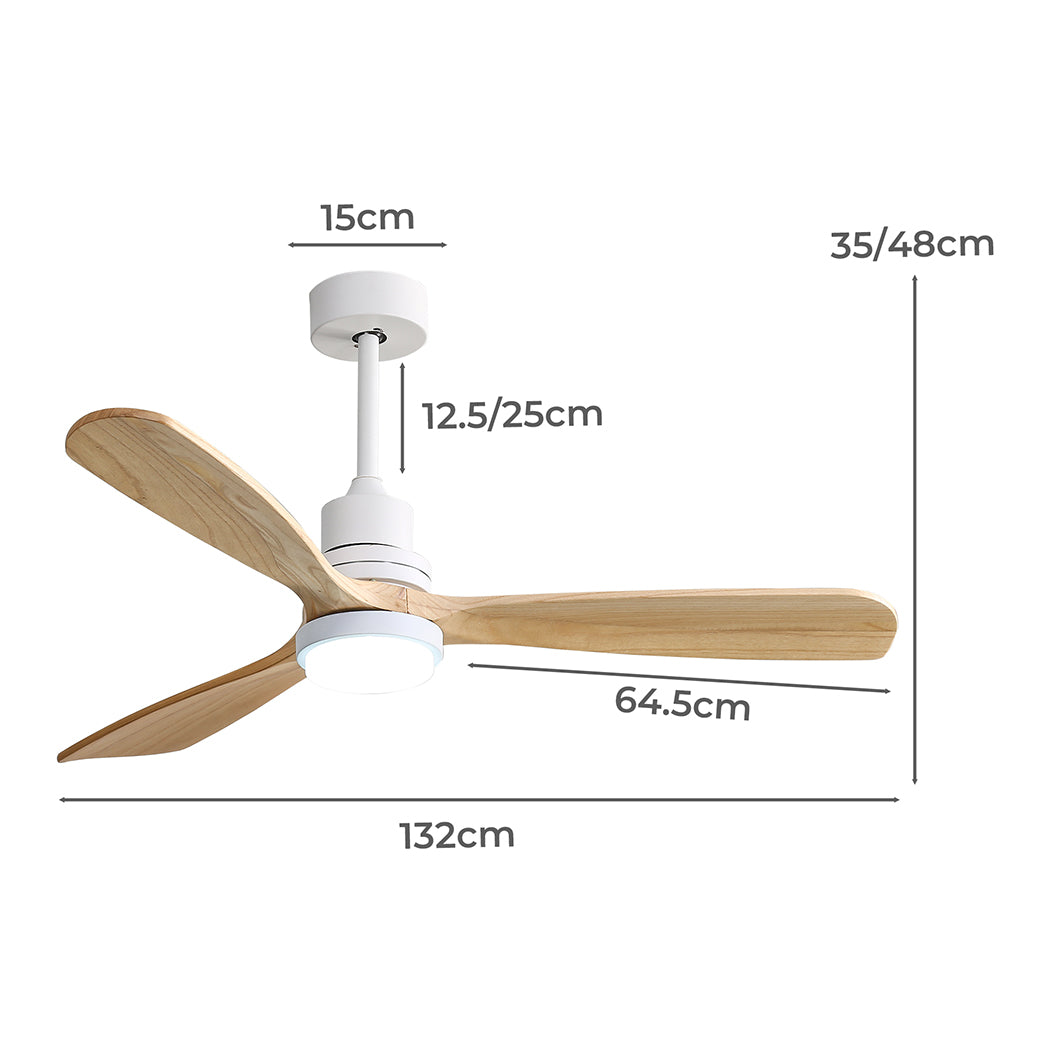 Spector Ceiling Fan 52'' DC Motor Wood Natural-2006733155582742530