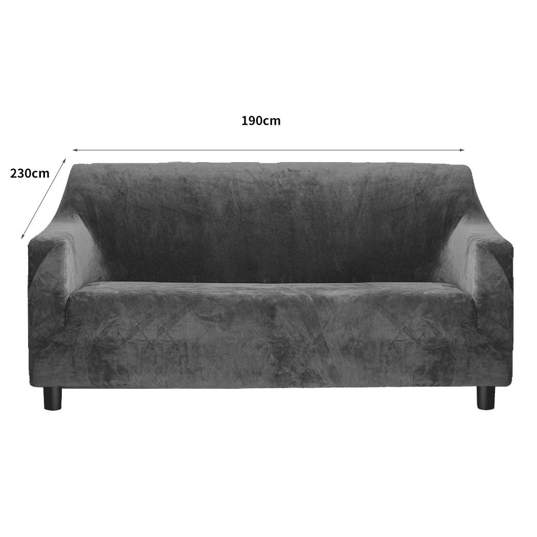 Marlow Sofa Covers 3 Seater High Stretch Grey-1942353793492586498