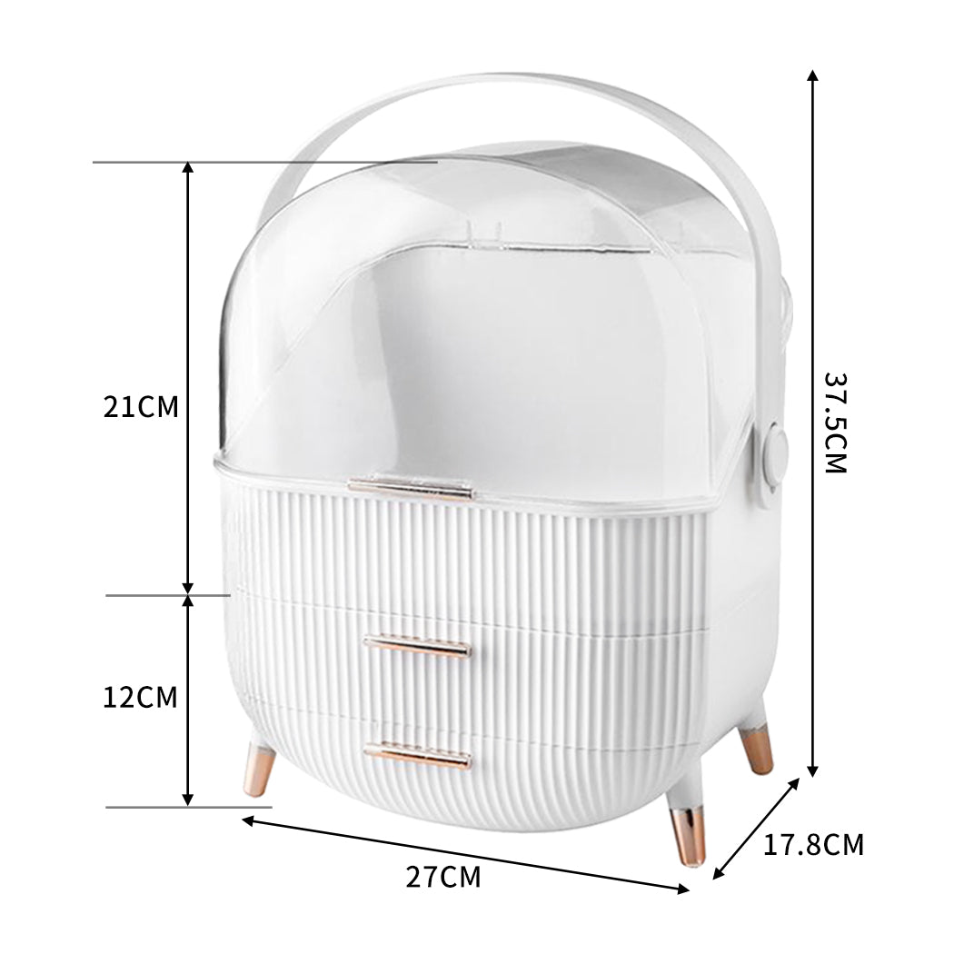 Makeup Organizer Case Drawer Portable White-1942353092230123522