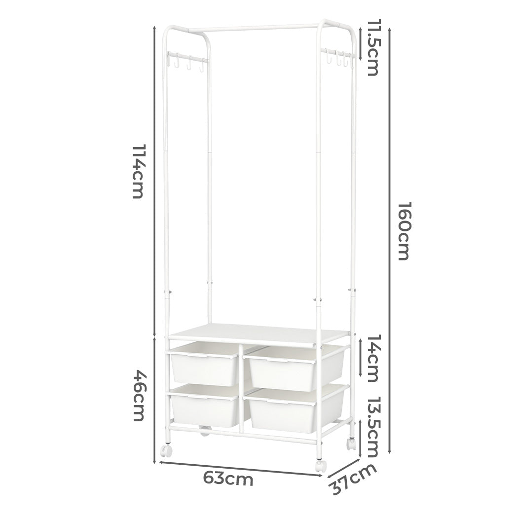 Levede 63CM Clothes Rack Stand Heavy Duty Hanging-1942353709266767874