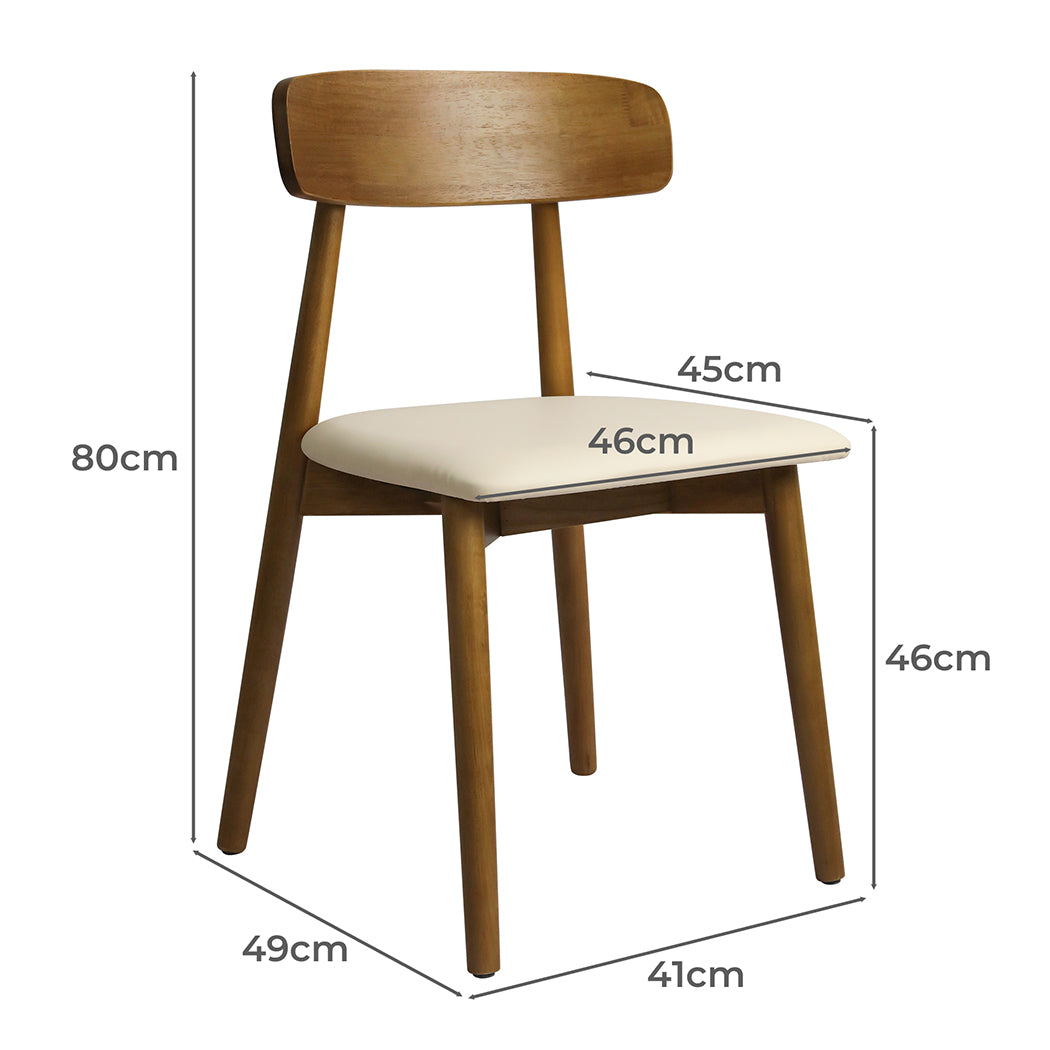 Levede 2x Dining Chairs Kitchen Chair Walnut-1910113301749174274