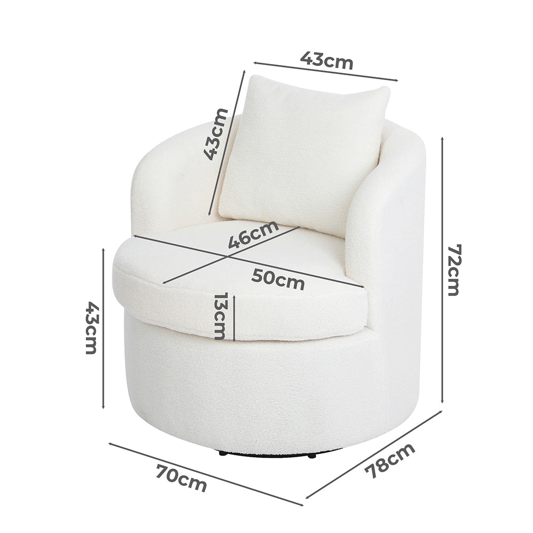 Levede Fleece Swivel Chair-1910112200782123010