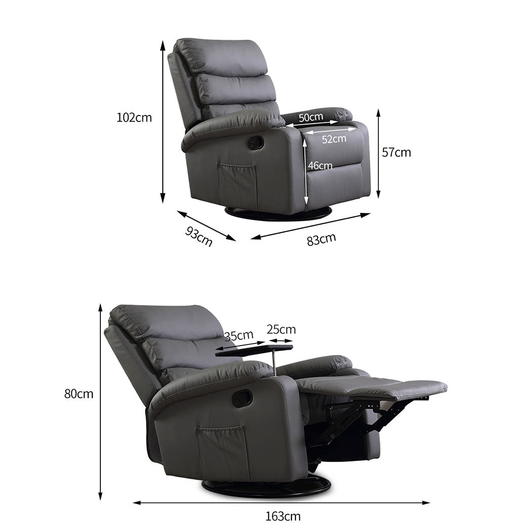 Levede Massage Chair Recliner Chairs Grey-1910112921623597058