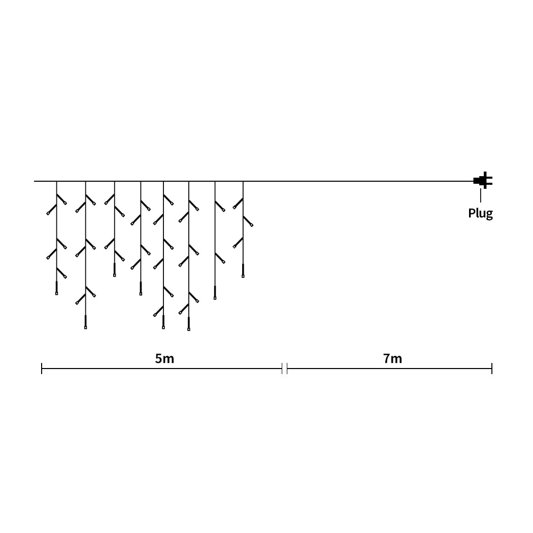 300 LED Curtain Fairy String Lights Multi Colour-1942353415501910018