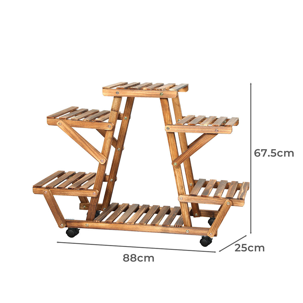 Levede 4-Tier Plant Stand Wood Wooden-1942353760617631746