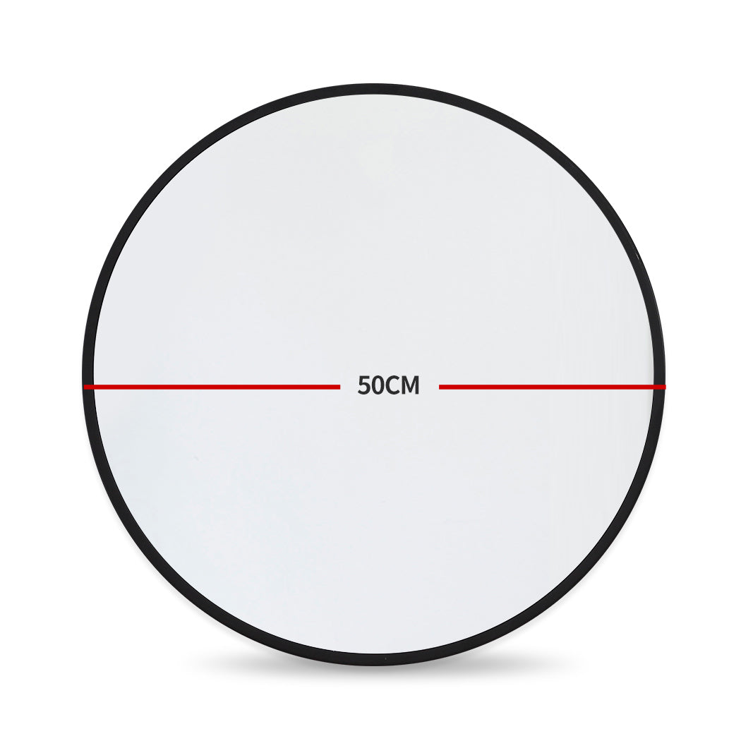Wall Mirror Round Shaped Bathroom Makeup Small-1942353355972153346