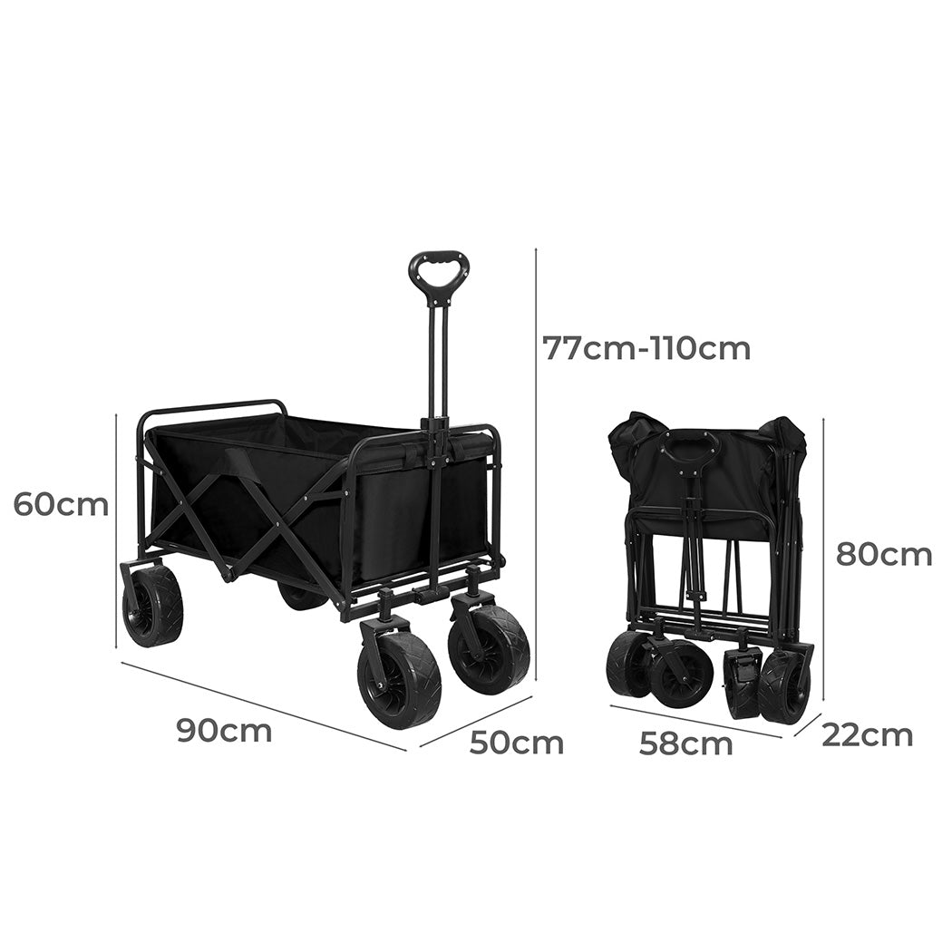 Lambu Garden Camping Trolley Outdoor Black-1942353763184545794