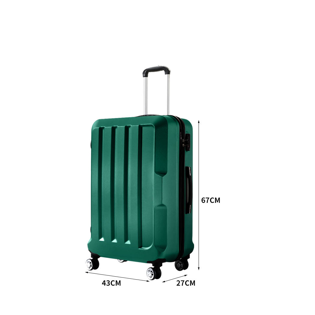 Slimbridge 24" Travel Luggage Lightweight Green 24 inch-1942352926769025026