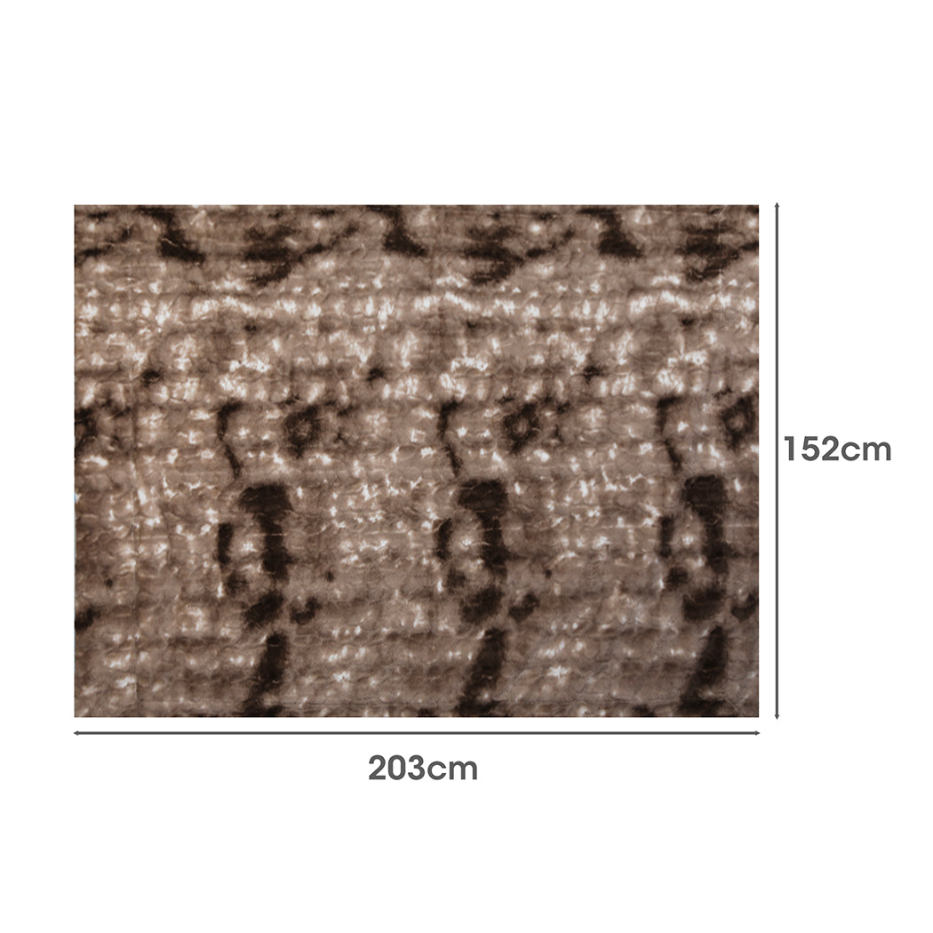 Dreamz Luxury Tie-dyed Blanket Brown 152cm x 203cm-1942353603989737474