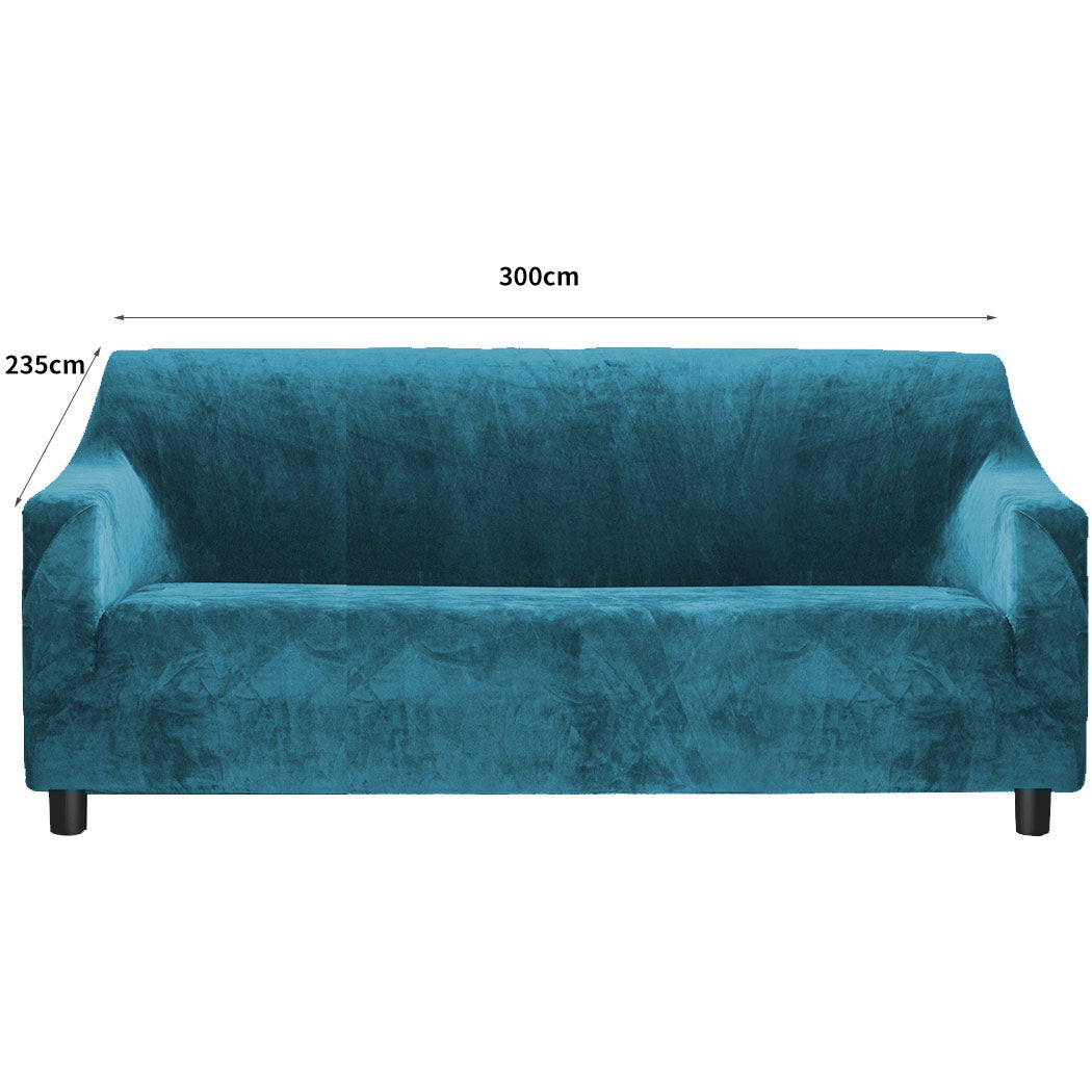Marlow Sofa Covers 4 Seater High Stretch Green Agate Green-1942353793329008642