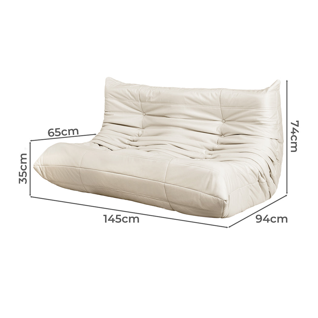 Levede 2 Seaters Floor Sofa Caterpillar Lounge-1910112348421623810