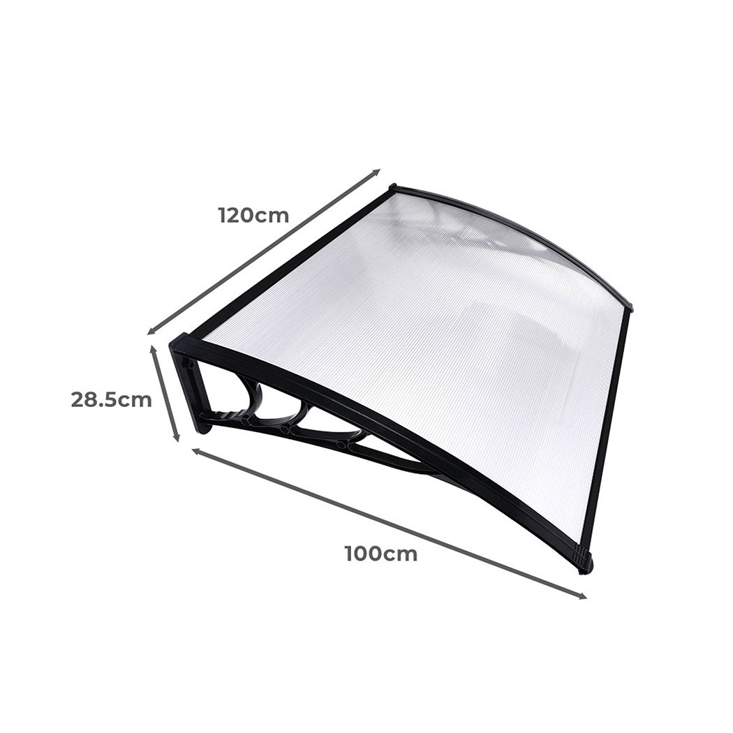 Mountview Window Door Awning Outdoor 1M X 1.2M Transparent 1x1.2M-1942353016363552770