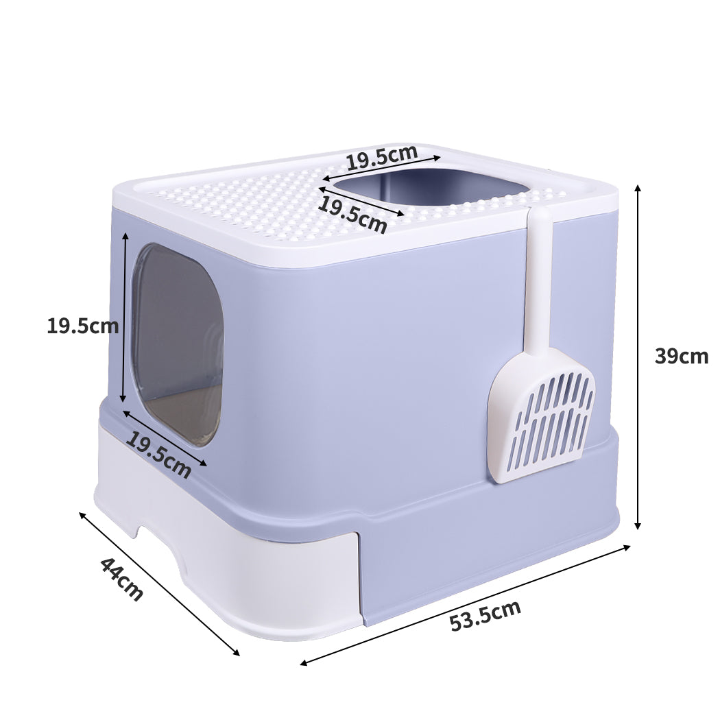 PaWz Cat Litter Box Fully Enclosed Toilet Purple-1942353065147502594