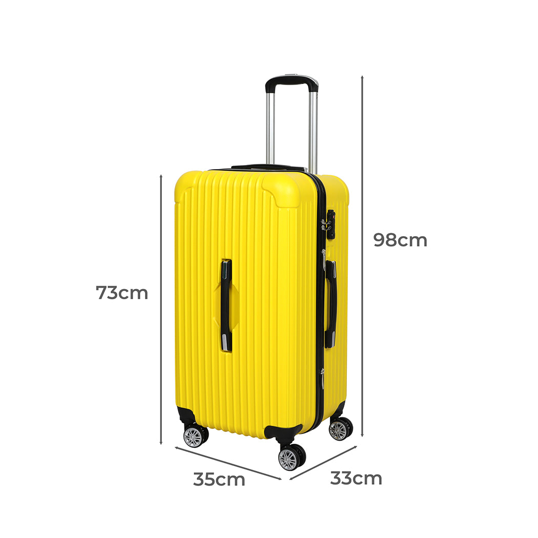 Slimbridge 28"Trunk Luggage Travel Suitcase Yellow 28 inch-1942352946146709506