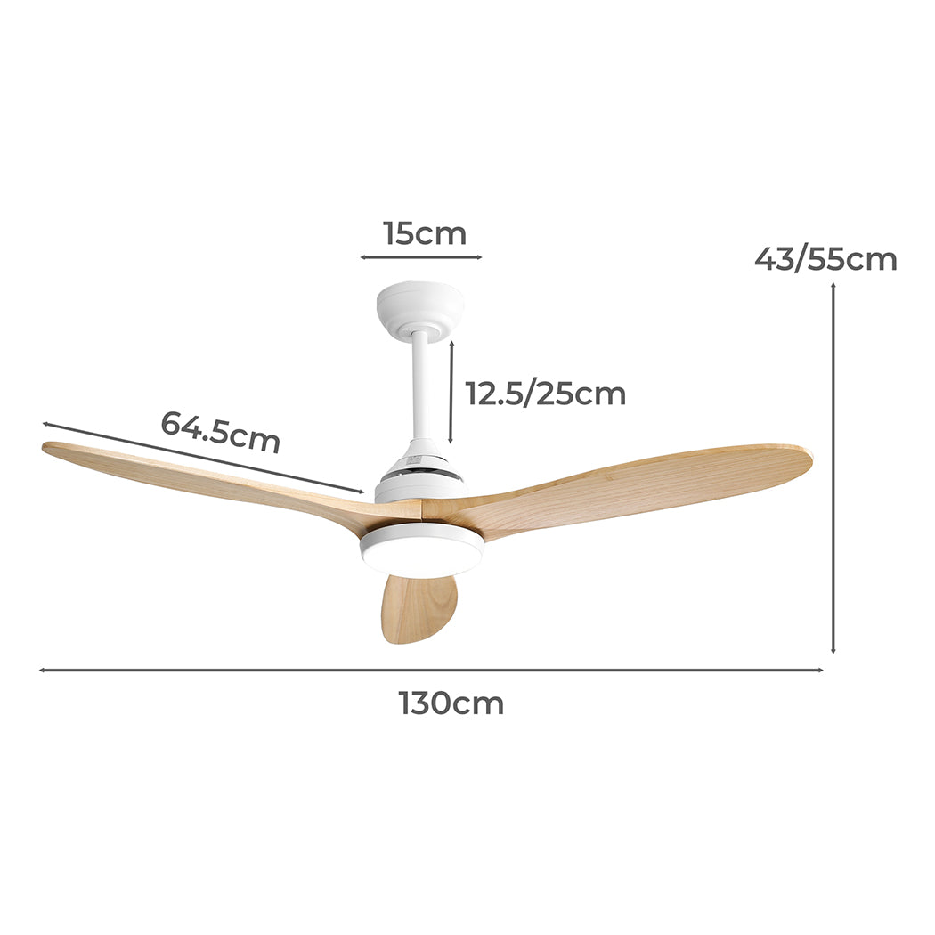 Spector 52'' Ceiling Fan LED Light DC Natural-2006733155985395714